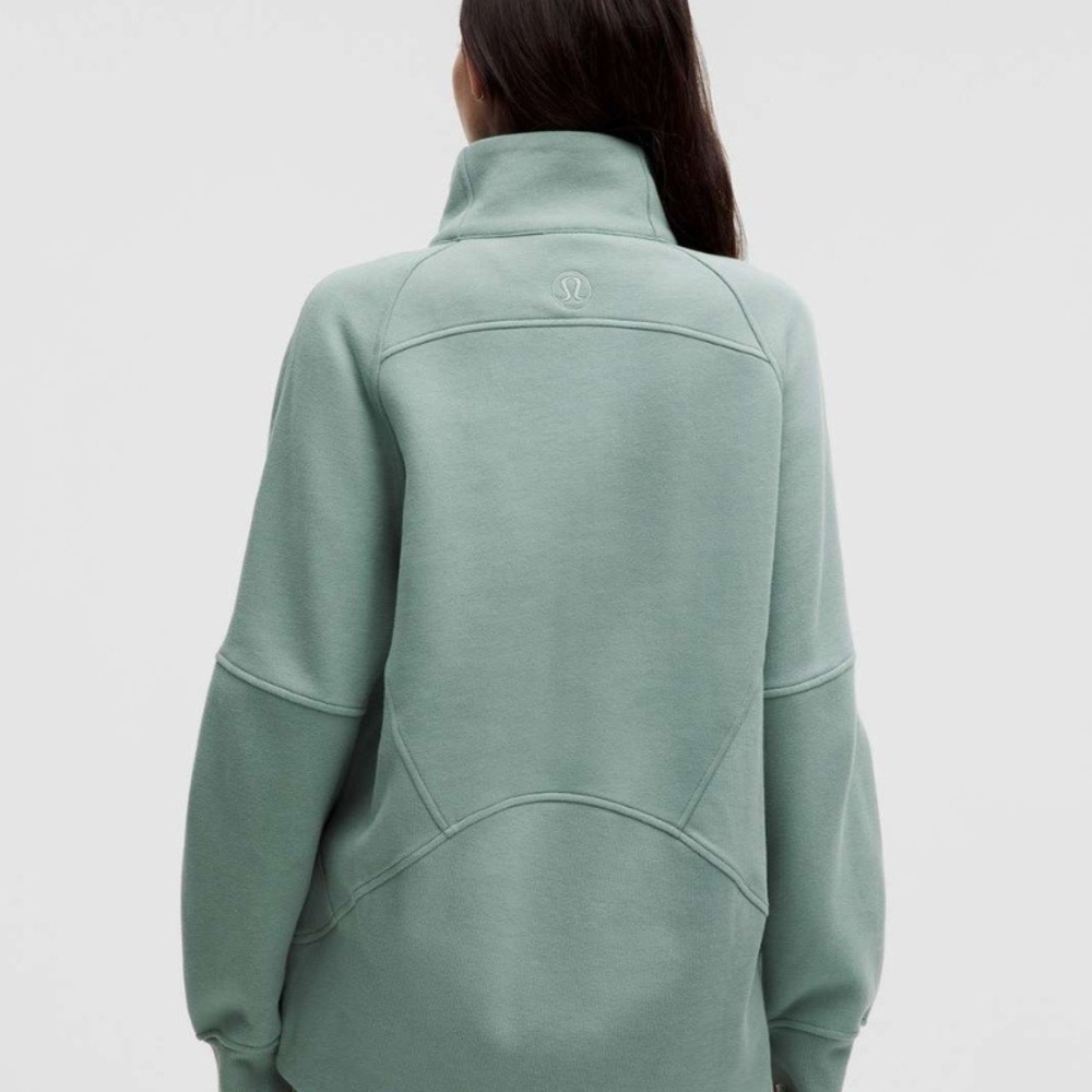 Lululemon Scuba Oversized Funnel-Neck Half Zip Long Crater Blue/Gold W3ICYS XS/S - Picture 2 of 8